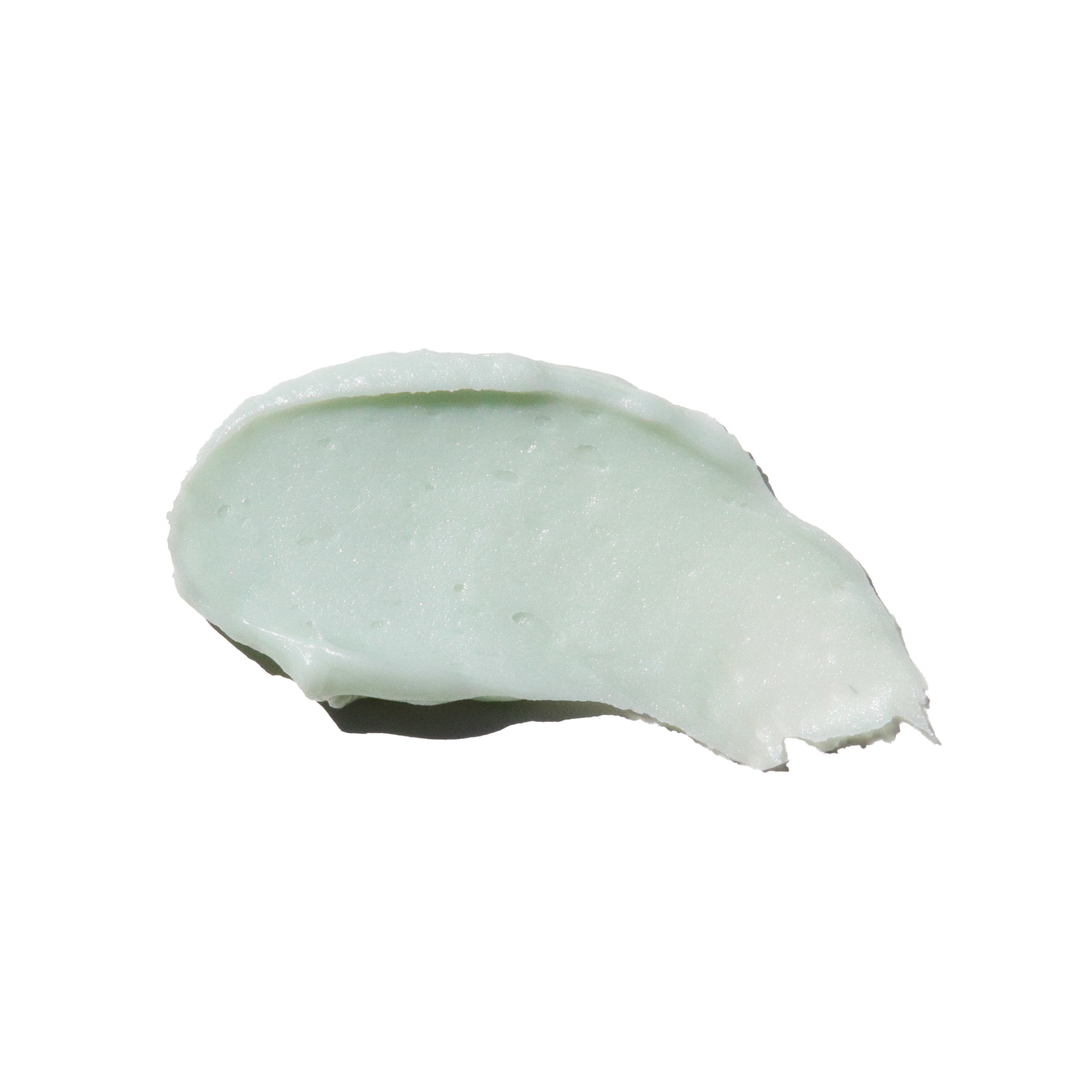 Smooth, pale green swipe of Solterra Tallow Balm, designed to restore radiance, support aging skin, and strengthen the moisture barrier with regenerative botanicals